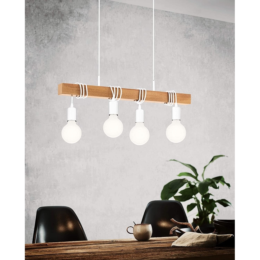 Eglo - Lámpara colgante TOWNSHEND 4xE27/60W/230V