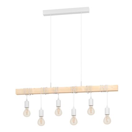 Eglo - Lámpara colgante TOWNSHEND 6xE27/60W/230V