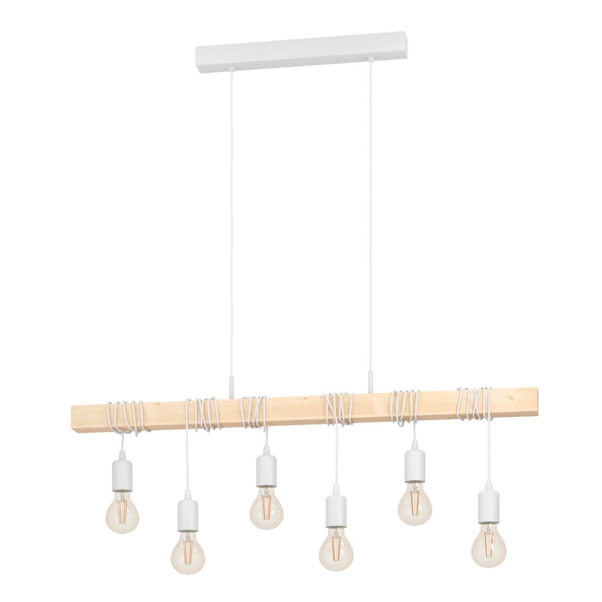 Eglo - Lámpara colgante TOWNSHEND 6xE27/60W/230V