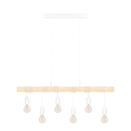 Eglo - Lámpara colgante TOWNSHEND 6xE27/60W/230V