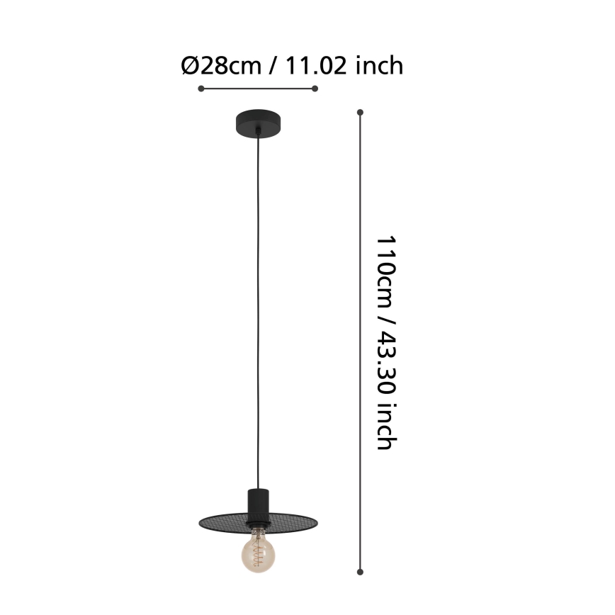 Eglo - Lámpara colgante 1xE27/40W/230V
