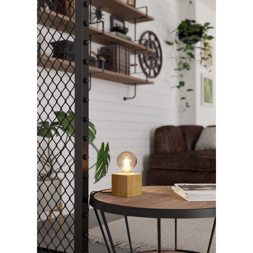 Eglo - Lámpara de mesa 1xE27/40W/230V beige