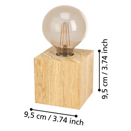 Eglo - Lámpara de mesa 1xE27/40W/230V beige