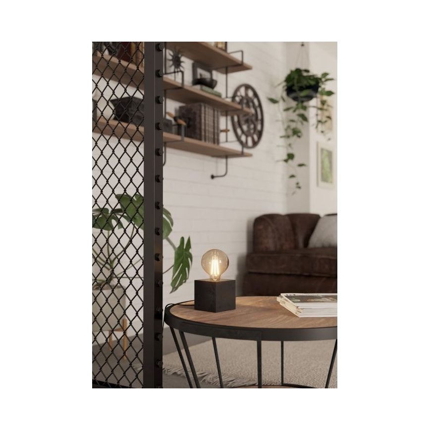 Eglo - Lámpara de mesa 1xE27/40W/230V antracita