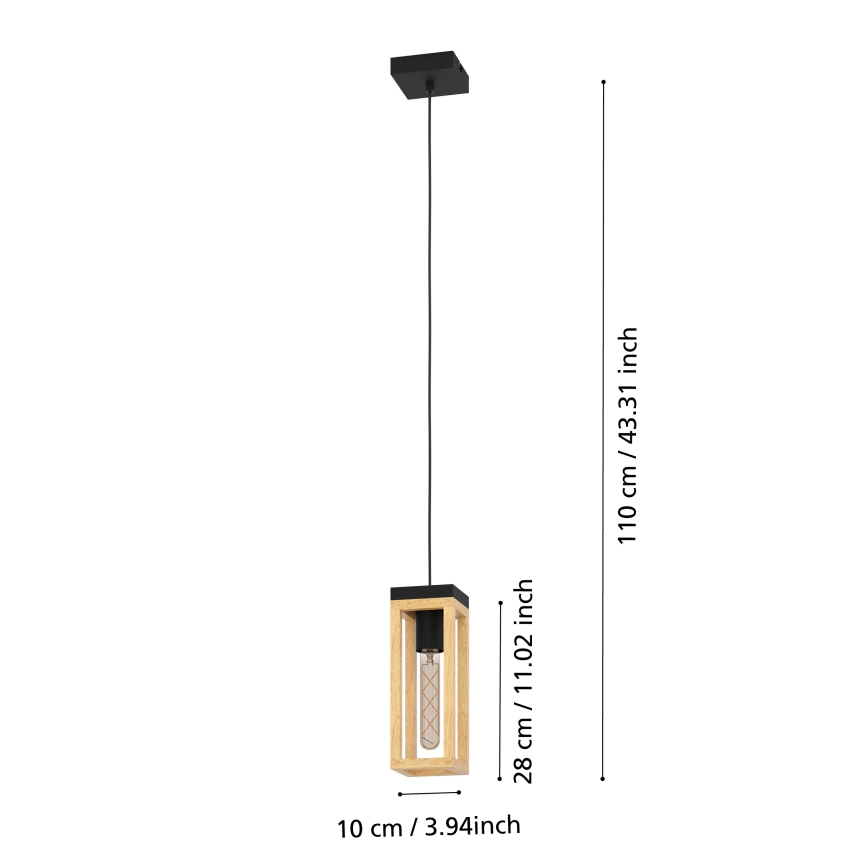 Eglo - Lámpara colgante 1xE27/40W/230V