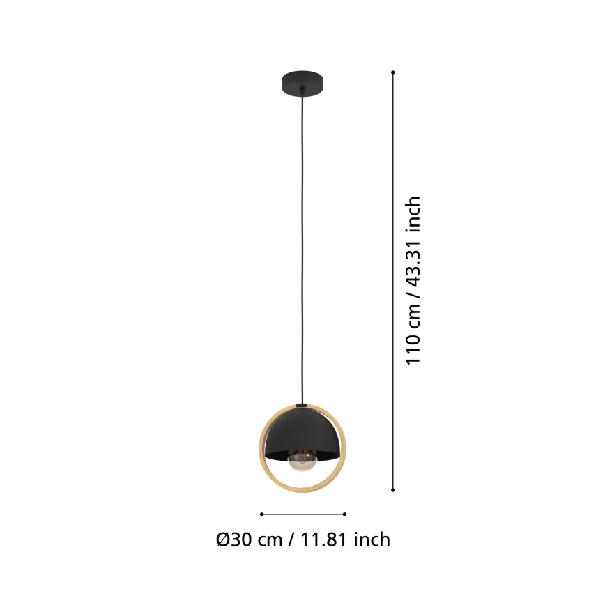 Eglo - Lámpara colgante 1xE27/40W/230V