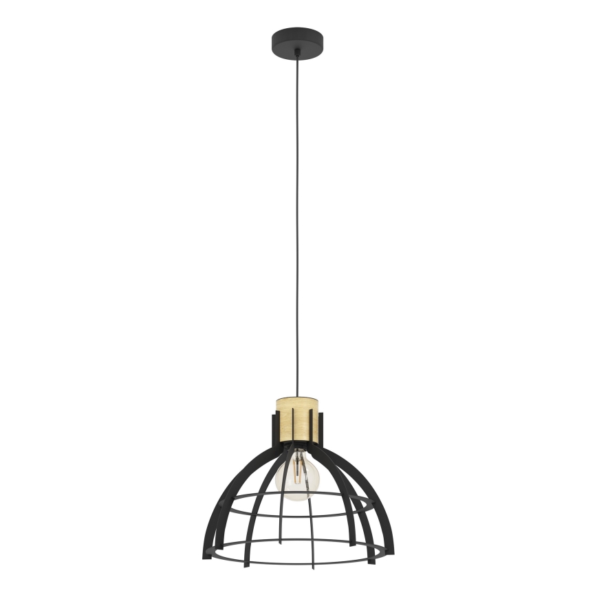Eglo - Lámpara colgante 1xE27/40W/230V negro