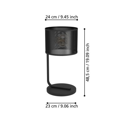 Eglo 43797 - Lámpara de mesa MANBY 1xE27/40W/230V