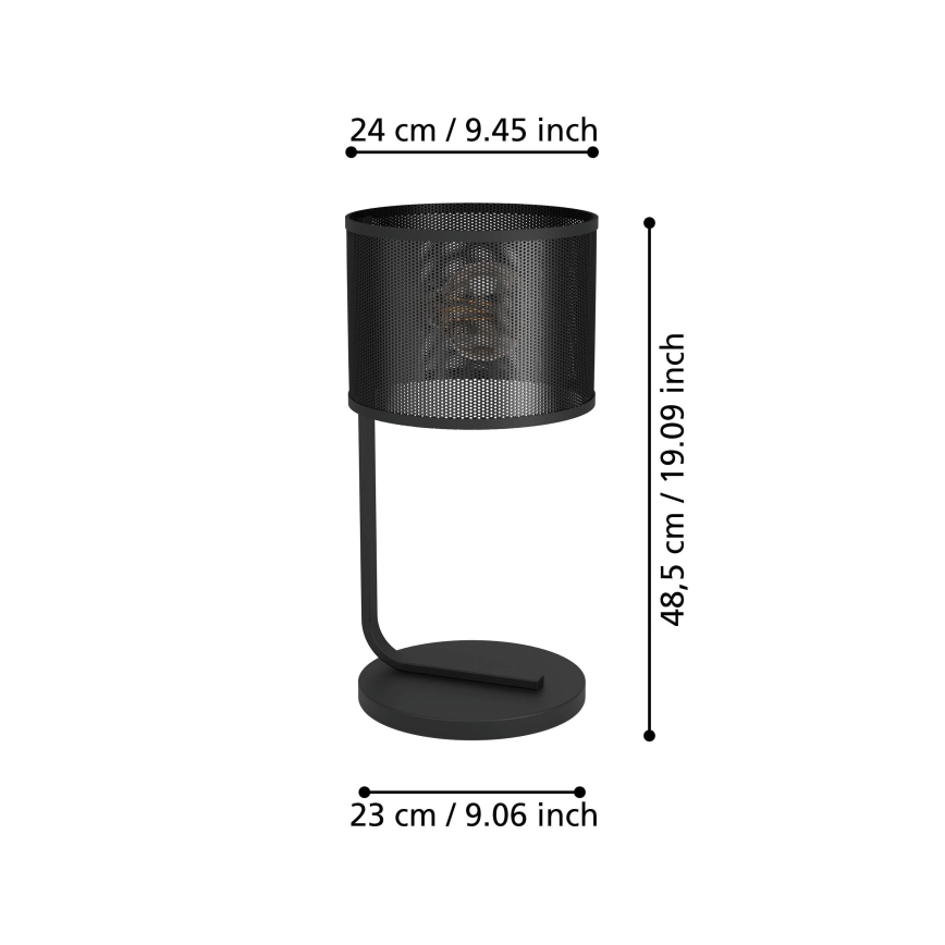 Eglo 43797 - Lámpara de mesa MANBY 1xE27/40W/230V