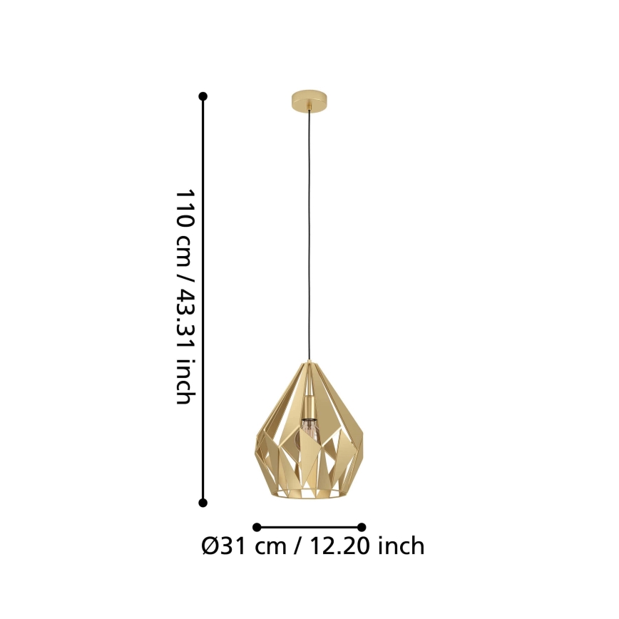 Eglo - Lámpara colgante 1xE27/60W/230V diá. 31 cm