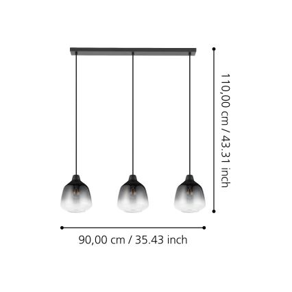 Eglo - Lámpara colgante 3xE27/40W/230V