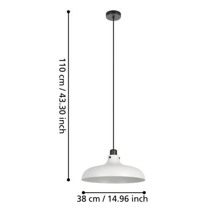 Eglo - Lámpara colgante 1xE27/40W/230V