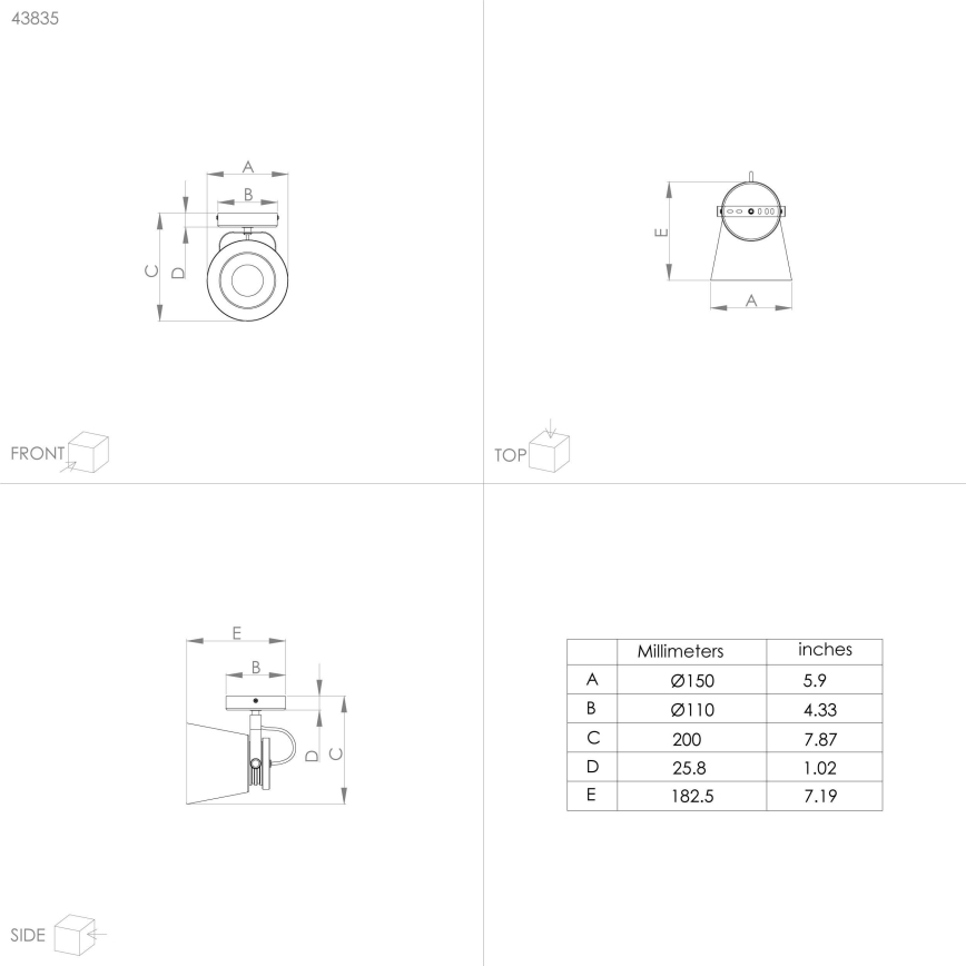 Eglo - Foco de pared 1xE27/28W/230V