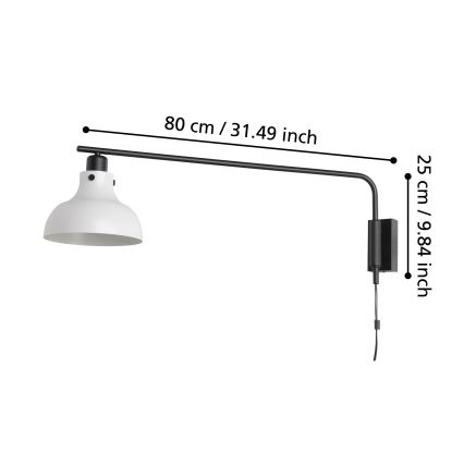 Eglo - Aplique 1xE27/40W/230V