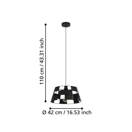 Eglo - Lámpara colgante 1xE27/40W/230V