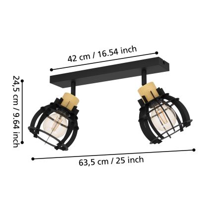 Eglo - Foco 2xE27/40W/230V