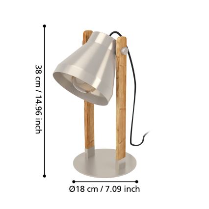 Eglo - Lámpara de mesa 1xE27/40W/230V