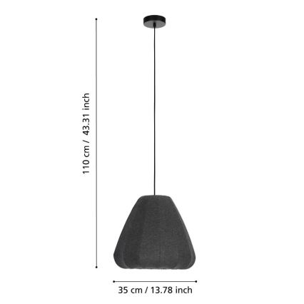 Eglo - Lámpara colgante 1xE27/40W/230V diá. 35 cm