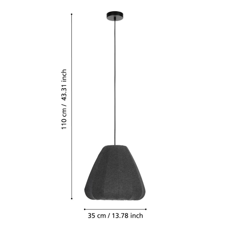 Eglo - Lámpara colgante 1xE27/40W/230V diá. 35 cm