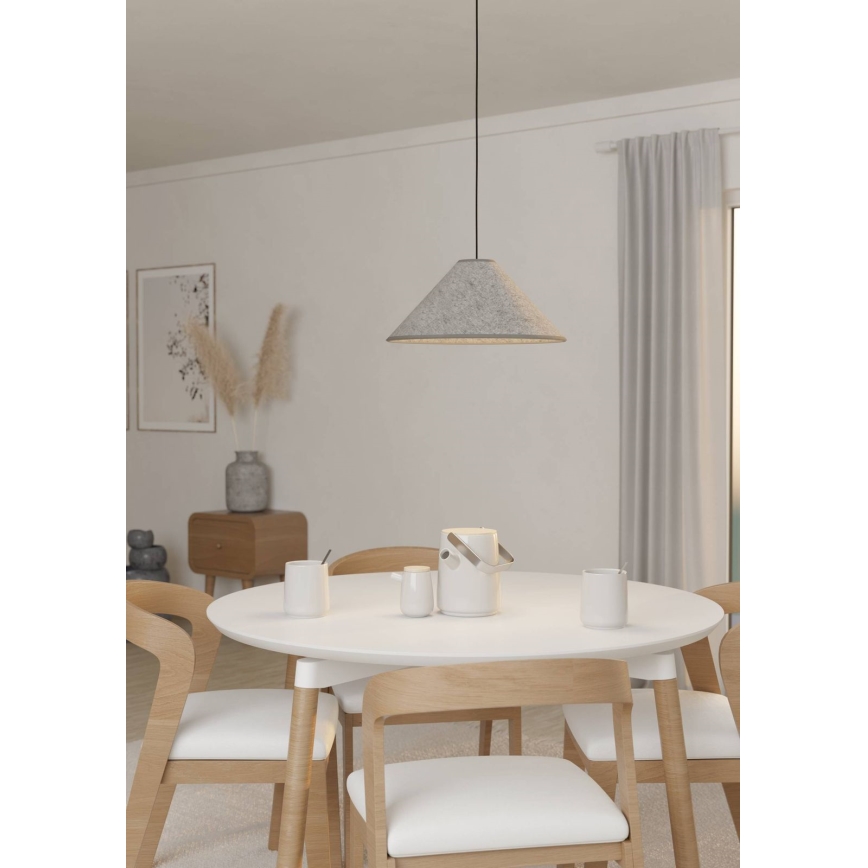 Eglo - Lámpara colgante 1xE27/40W/230V gris