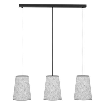 Eglo - Lámpara colgante 3xE27/40W/230V gris