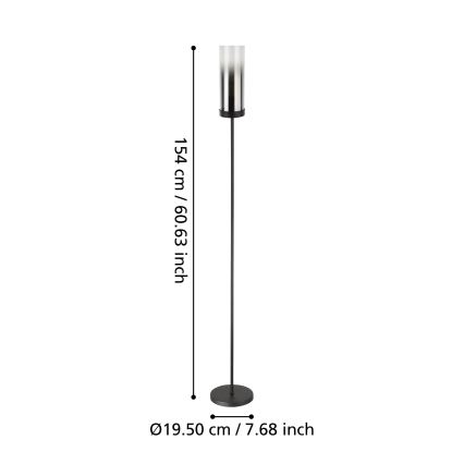 Eglo - Lámpara de pie 1xE27/40W/230V negro