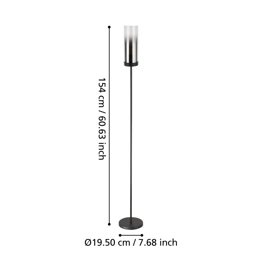Eglo - Lámpara de pie 1xE27/40W/230V negro