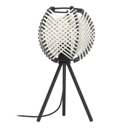 Eglo - Lámpara de mesa 1xE27/40W/230V blanco/negro