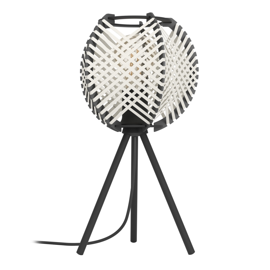 Eglo - Lámpara de mesa 1xE27/40W/230V blanco/negro