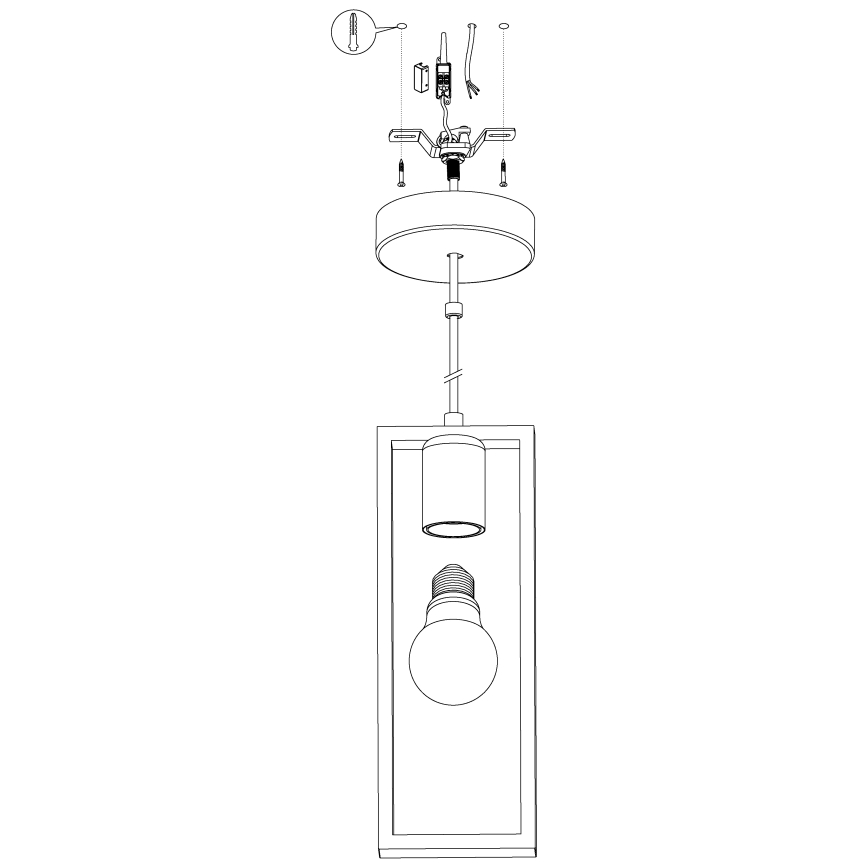 Eglo - Lámpara colgante 1xE27/60W/230V - FSC Certificado