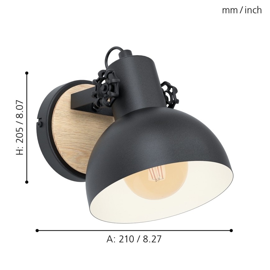 Eglo - Aplique 1xE27/28W/230V - FSC Certificado