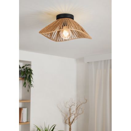 Eglo - Plafón 1xE27/60W/230V marrón