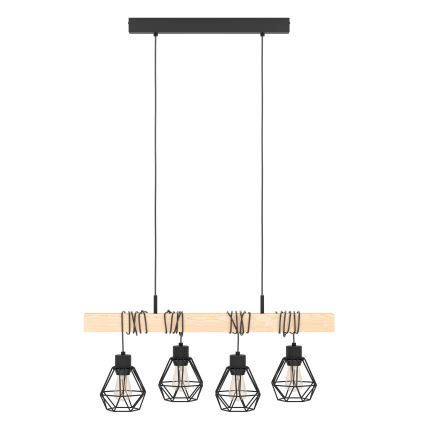 Eglo - Lámpara colgante TOWNSHEND 4xE27/60W/230V