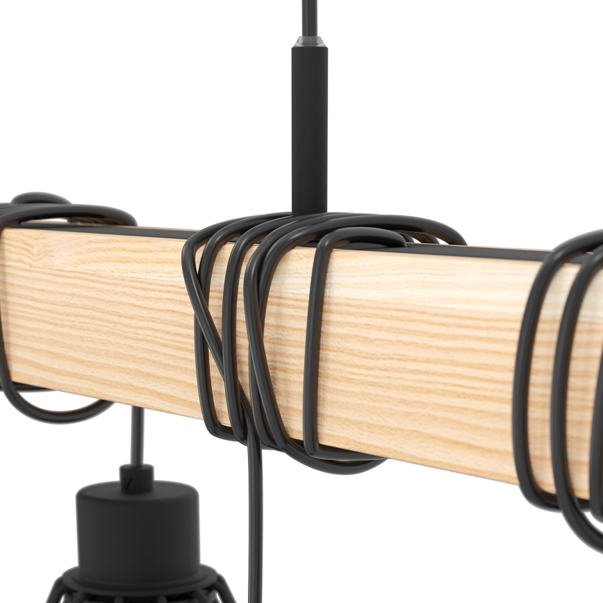 Eglo - Lámpara colgante TOWNSHEND 9xE27/60W/230V - FSC Certificado