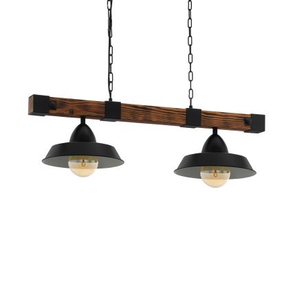 Eglo - Lámpara colgante con cadena 2xE27/60W/230V