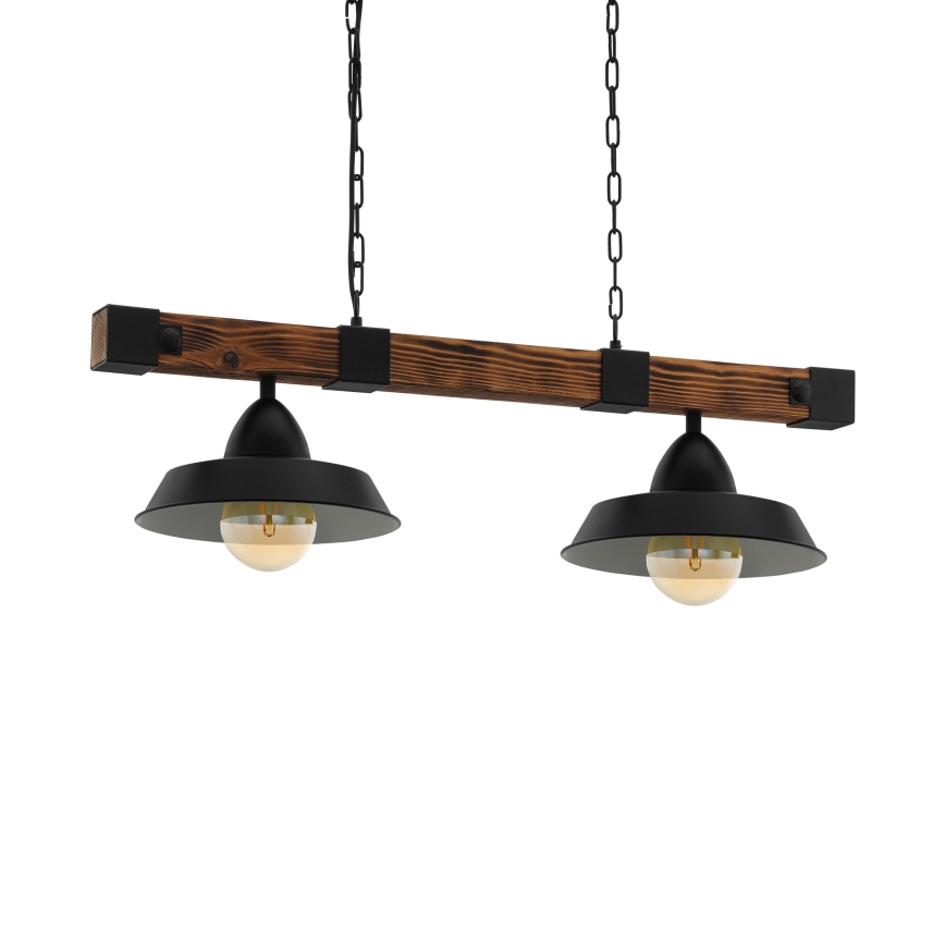 Eglo - Lámpara colgante con cadena 2xE27/60W/230V