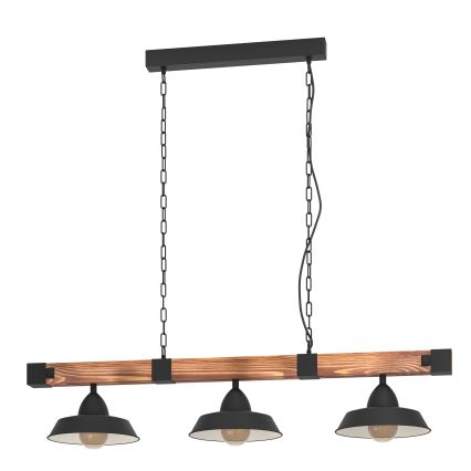 Eglo - Lámpara colgante con cadena 3xE27/60W/230V