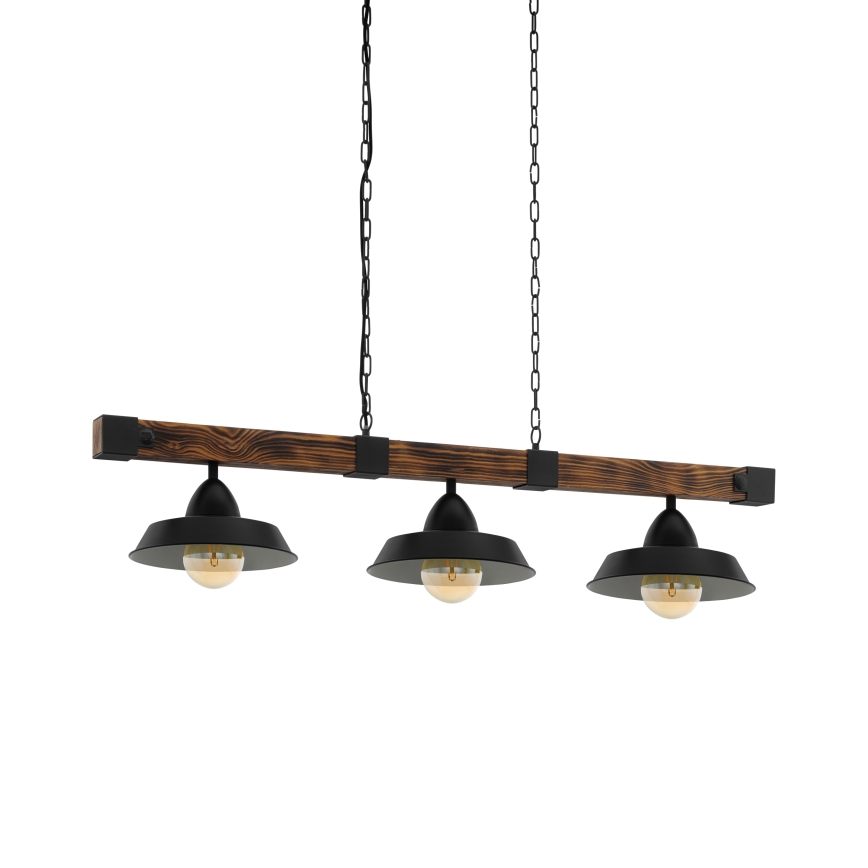 Eglo - Lámpara colgante con cadena 3xE27/60W/230V