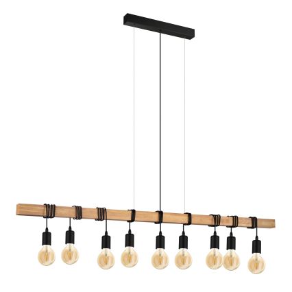 Eglo - Lámpara colgante TOWNSHEND 9xE27/60W/230V