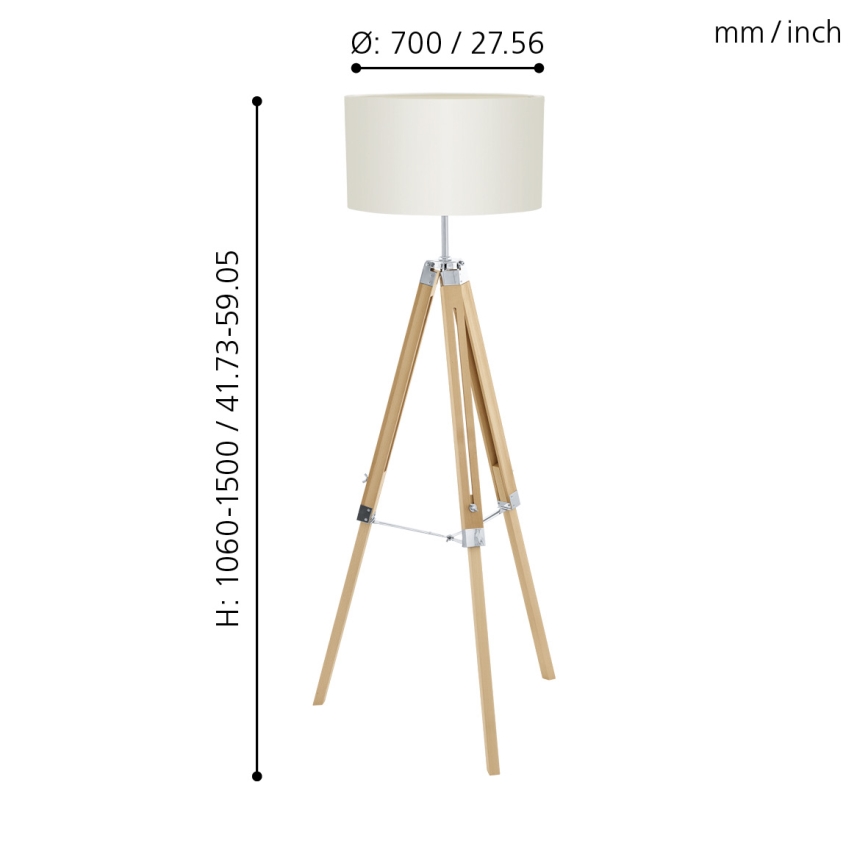 Eglo - Lámpara de pie 1xE27/60W/230V - FSC Certificado