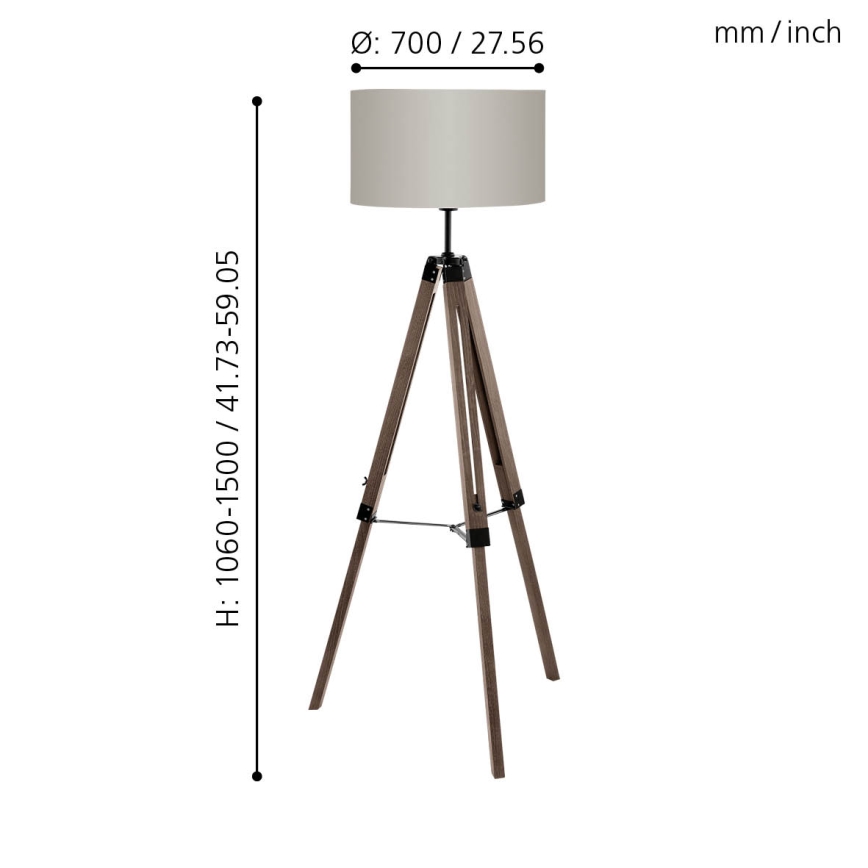 Eglo - Lámpara de pie 1xE27/60W/230V - FSC Certificado
