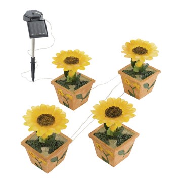 EGLO 47125 - Iluminación solar exterior girasol 4xLED/0,015W IP44