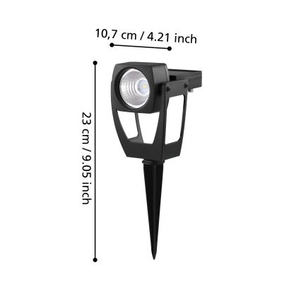 Eglo 48719 - Proyector solar LED SOLAR 1xLED/0,1W/3,2V IP44