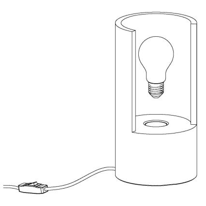 Eglo 49111 - Lámpara de mesa LYNTON 1xE27/60W/230V