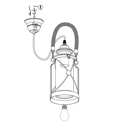 Eglo - Lámpara colgante 1xE27/60W/230V