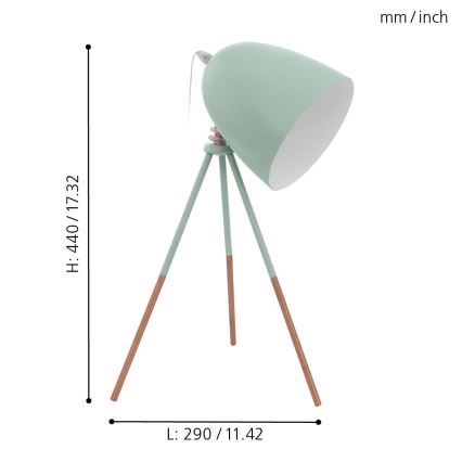 Eglo - Lámpara de mesa 1xE27/60W/230V