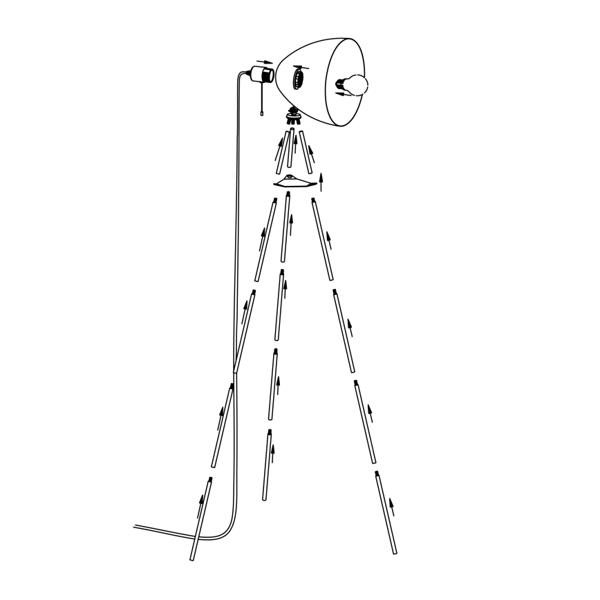 Eglo - Lámpara de pie 1xE27/60W/230V