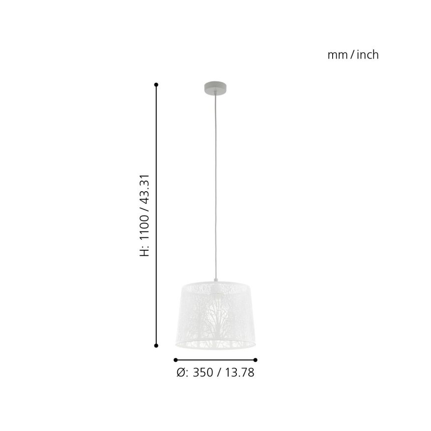 Eglo - Lámpara colgante 1xE27/60W/230V