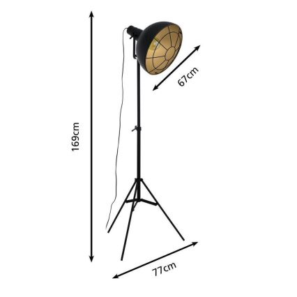 Eglo 49674 - Lámpara de pie CANNINGTON 1xE27/60W/230V