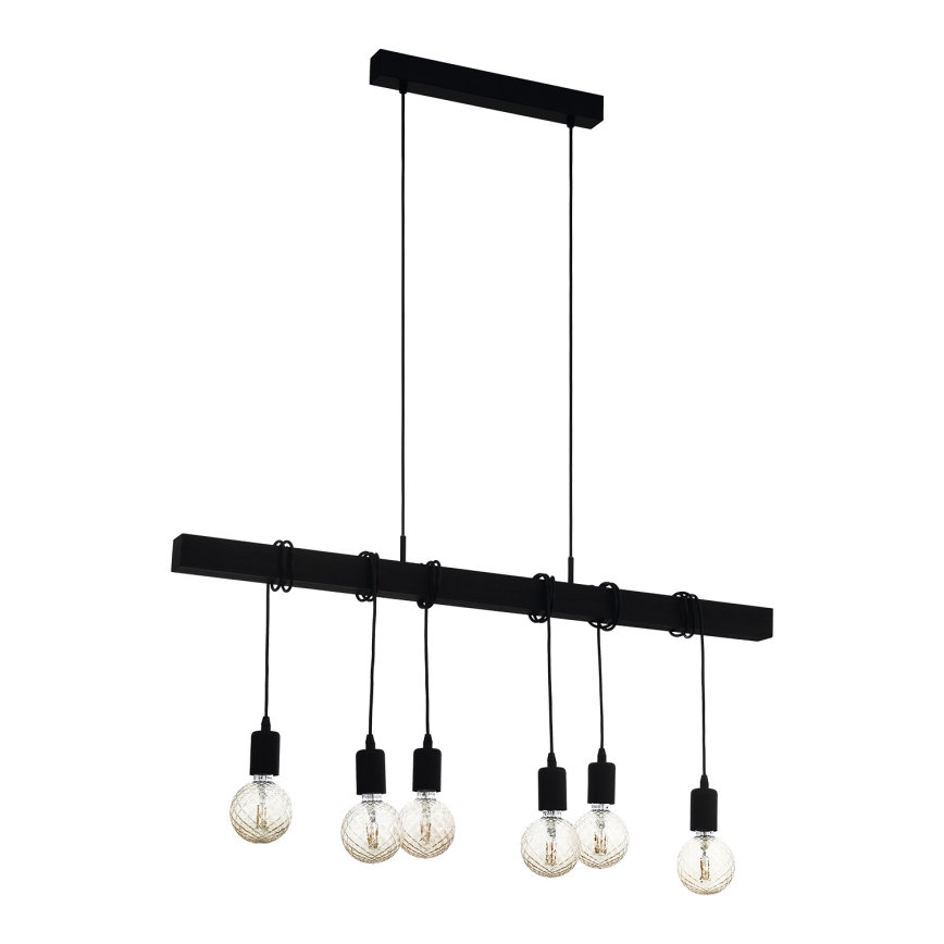 Eglo - Lámpara colgante TOWNSHEND 6xE27/60W/230V